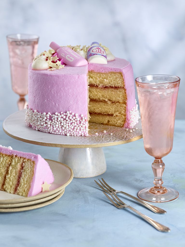 Asda is selling a four-tiered pink gin cake with edible ...