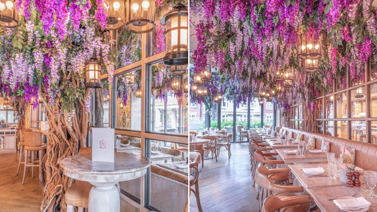 This Cheshire restaurant is draped in purple wisteria flowers Proper
