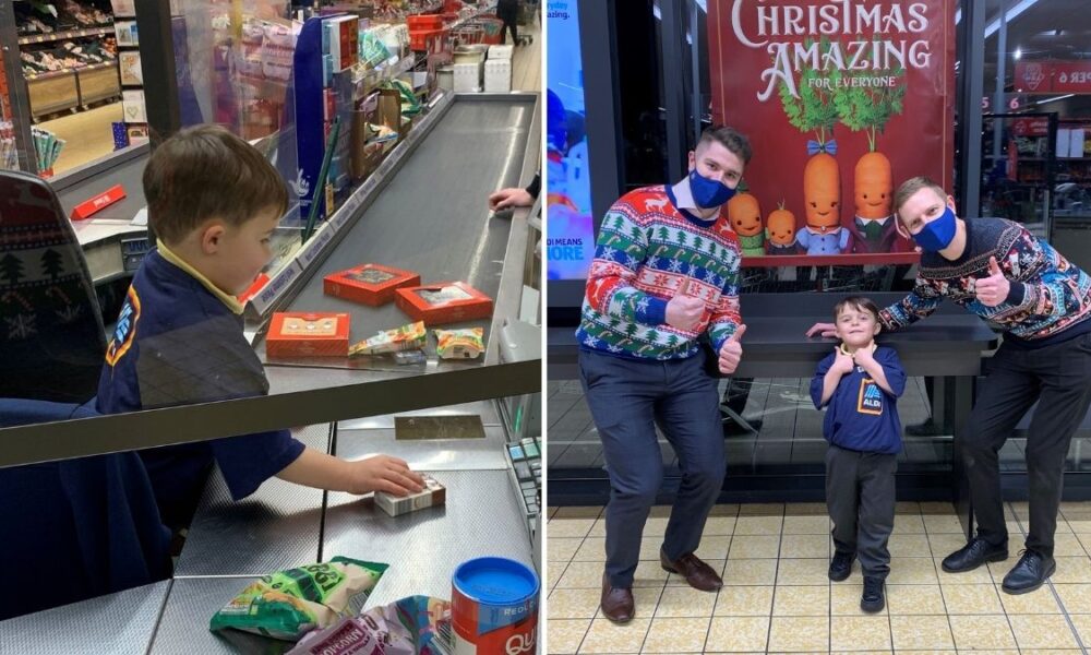 Aldi gives 5yearold 'super fan' his own uniform and tour of supermarket