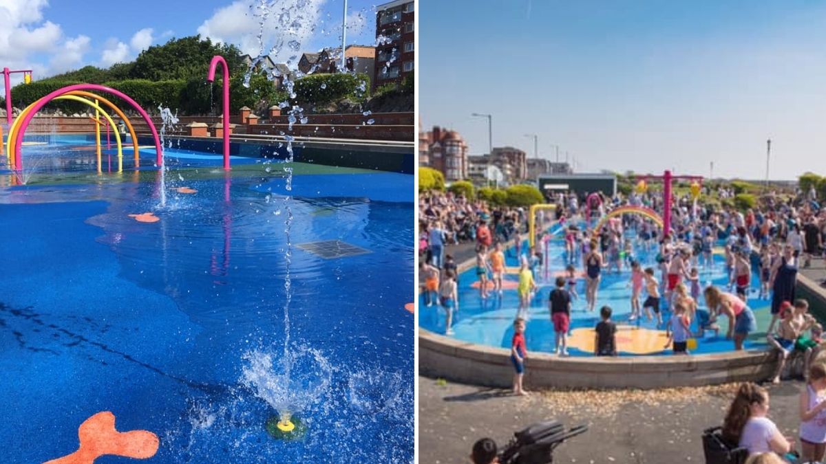 The free seaside Splash Park in Lytham St Annes has reopened