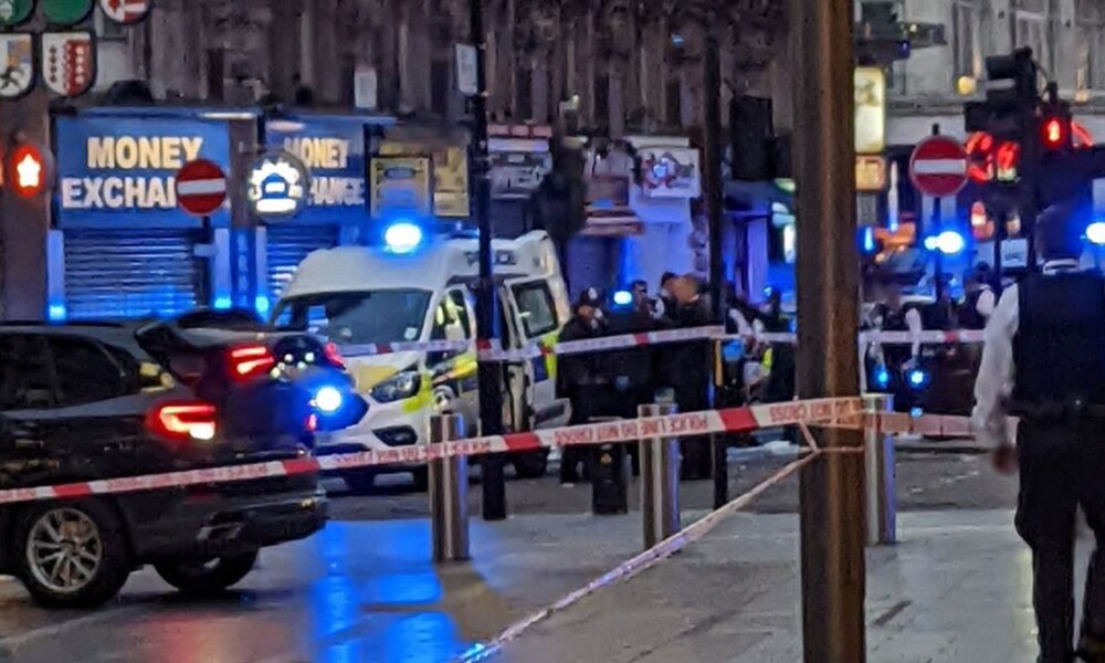 Two police officers stabbed in central London
